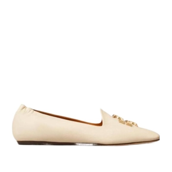 Tory Burch Cream Eleanor Round Toe Loafers, 5.5 women’s - Picture 3 of 13